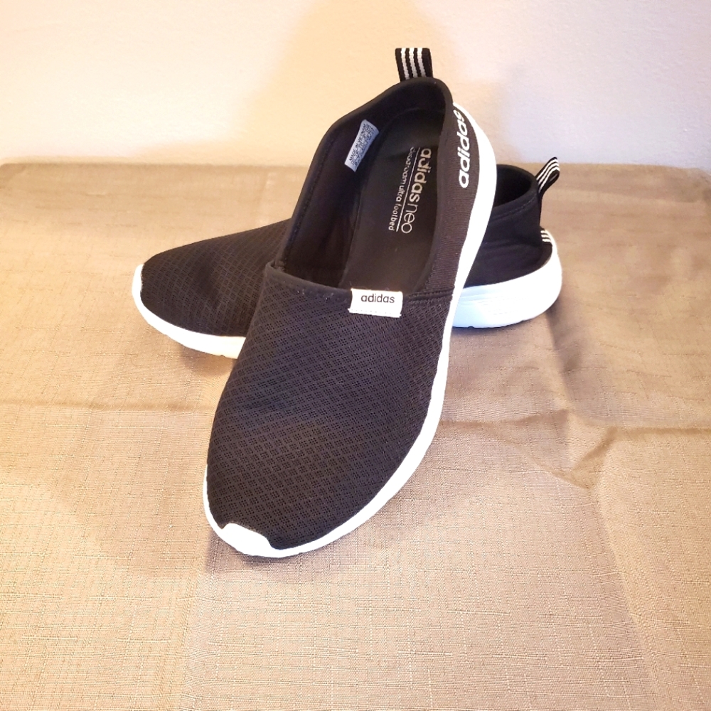 Adidas Lite Racer Black Slip On Sneakers Size 9